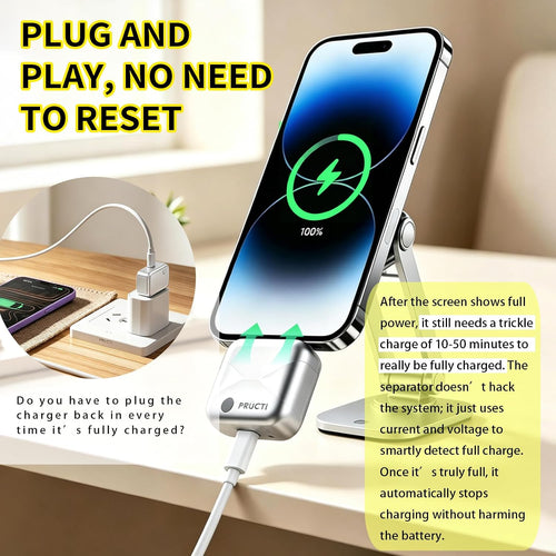 140W Auto Shut off Phone Smart AI Auto Stop Charging Adapter Unplug on Full | Prevent Overcharging, Universal Fast Charging Compatible with USB-C Charging for Apple Devices, Headphones, Tablets, and More